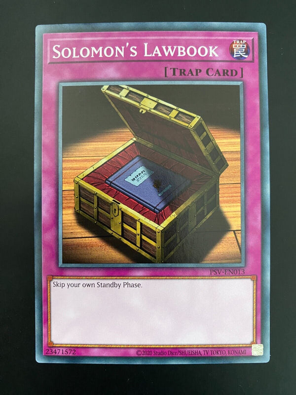 Yugioh Solomon's Lawbook PSV-EN013 Common Unlimited Edition NM/MINT