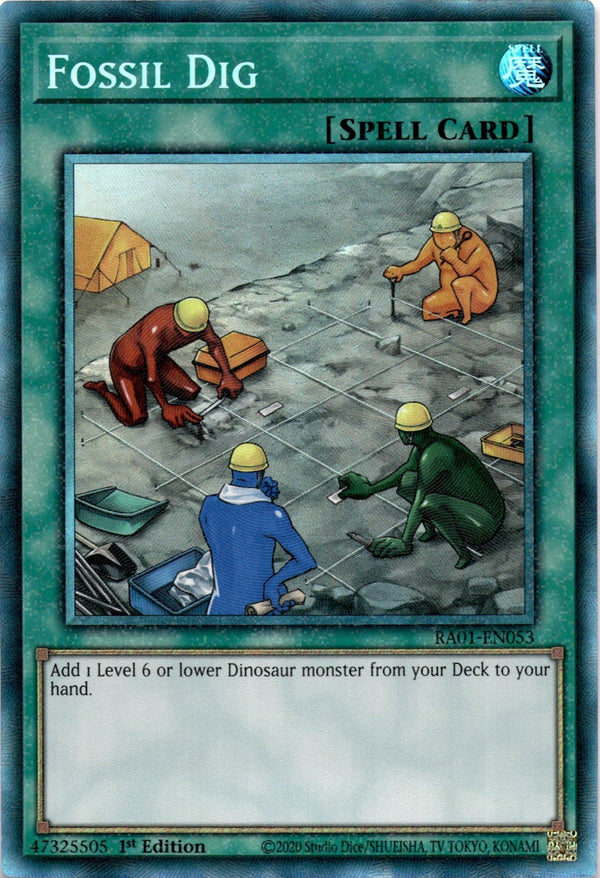 Yugioh Fossil Dig RA01-EN053 Collector’s Rare 1st Edition NM