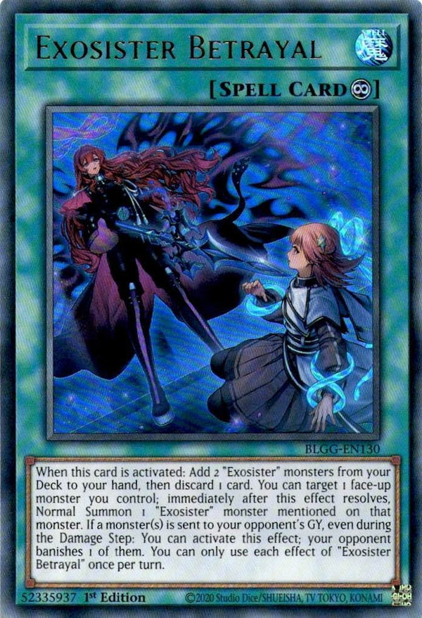 Yugioh Exosister Betrayal BLGG-EN130 Ultra Rare 1st Edition NM