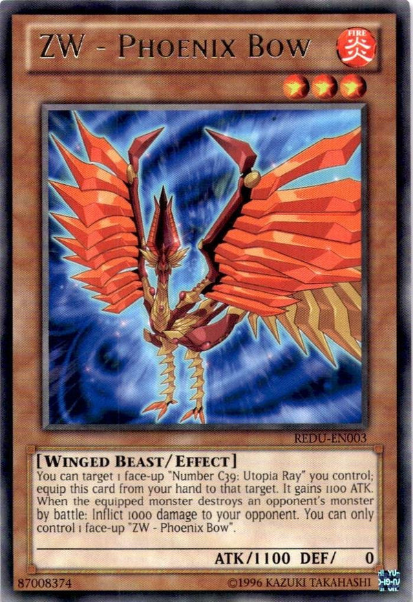 Yugioh ZW - Phoenix Bow REDU-EN003 Rare Unlimited Edition NM