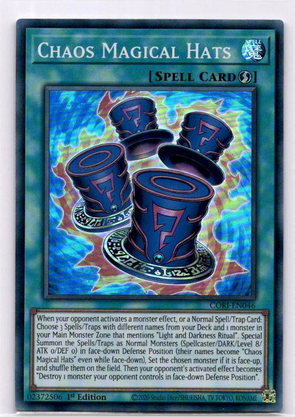 Yugioh Chaos Magical Hats CORI-EN046 Super Rare 1st Edition NM