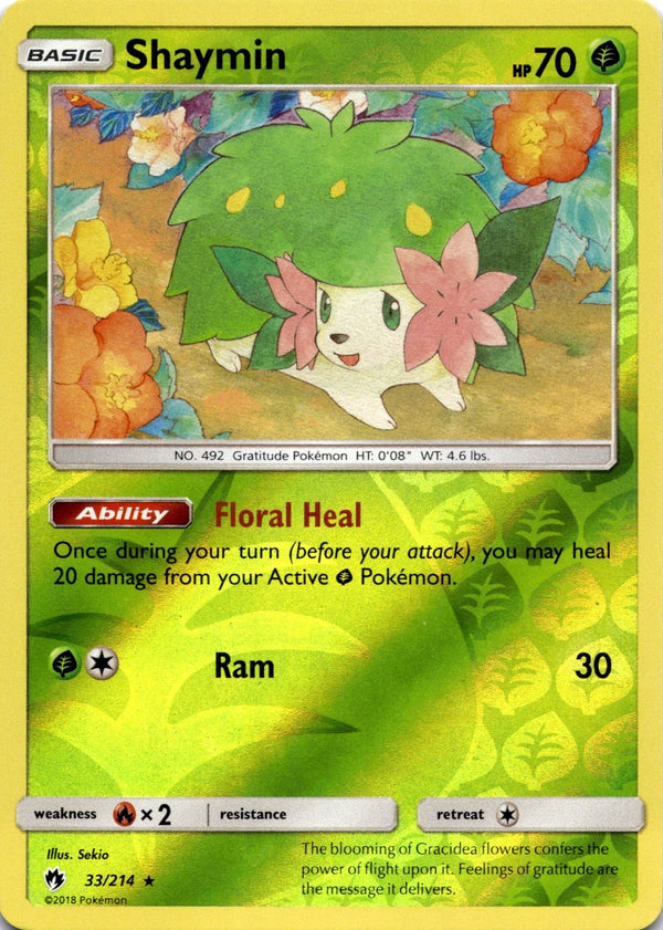 Pokemon Shaymin 33/214 Lost Thunder Reverse Holo NM