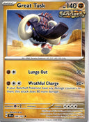 Pokemon Great Tusk 096/162 Temporal Forces Non Holo NM