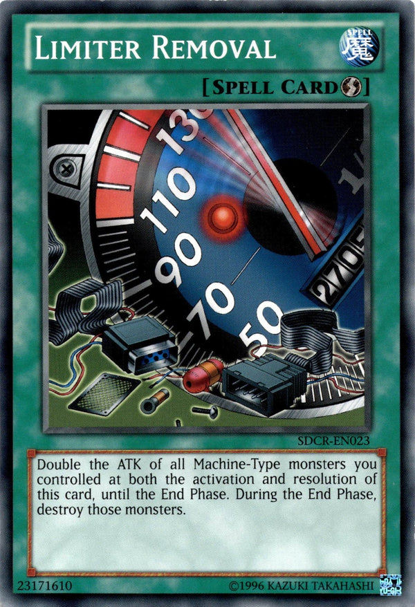 Yugioh Limiter Removal SDCR-EN023 Common Unlimited Edition MP