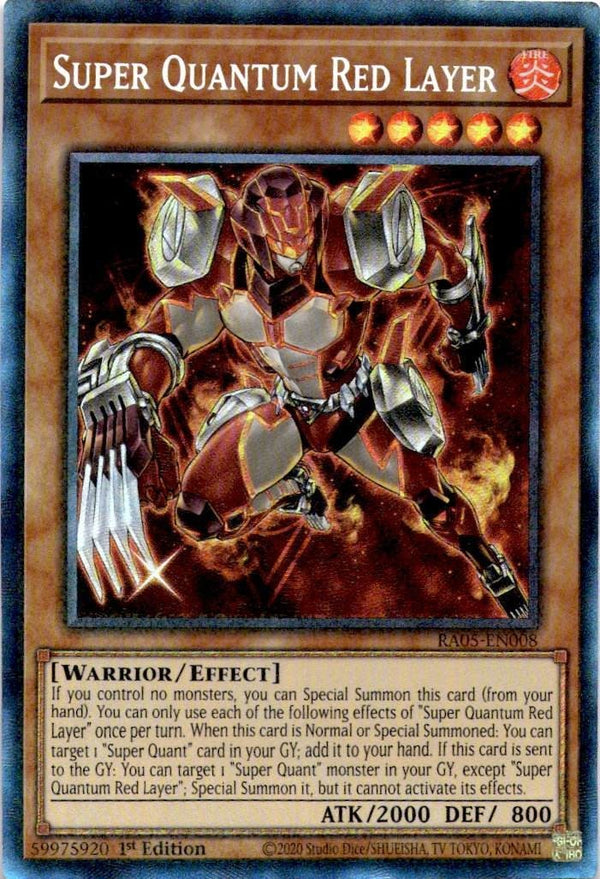 Yugioh Super Quantum Red Layer RA05-EN008 NA Print Collector’s Rare 1st Ed NM