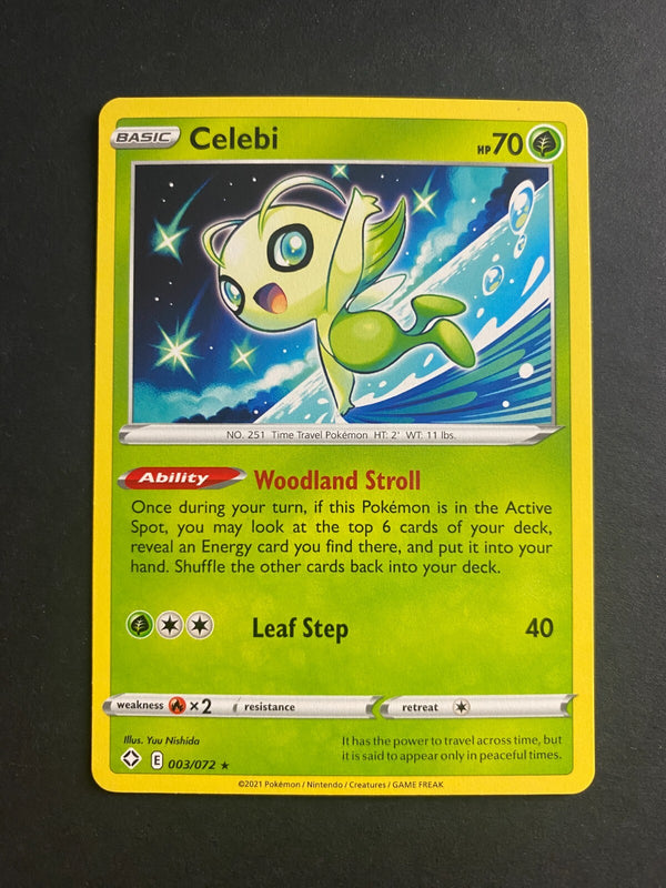 Pokemon Celebi 003/072 Shining Fates Rare Non Holo VLP/NM
