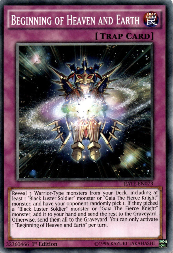 Yugioh Beginning of Heaven and Earth RATE-EN073 Common 1st Edition LP