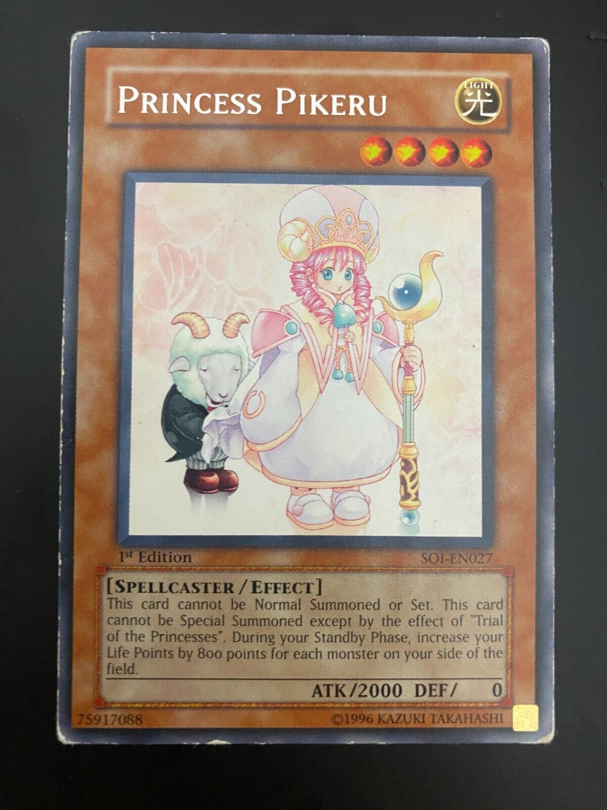 Yugioh Princess Pikeru SOI-EN027 1st Edition Rare HP