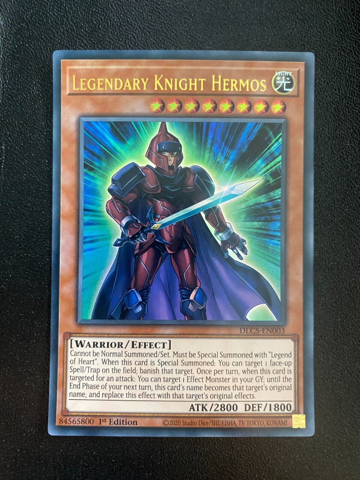 Yugioh Legendary Knight Hermos DLCS-EN003 Ultra Rare 1st Edition NM/MINT