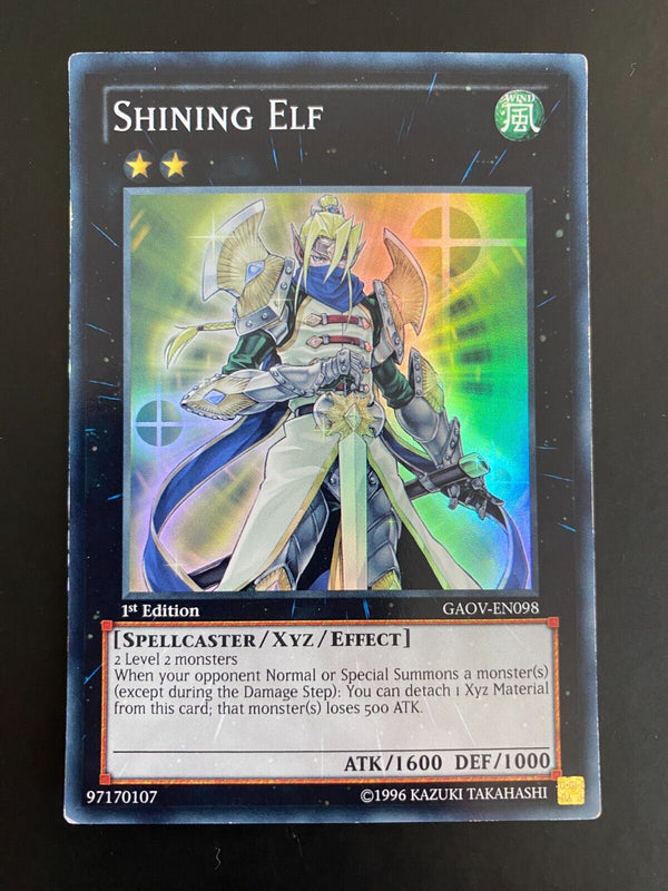 Yugioh Shining Elf GAOV-EN098 Super Rare 1st Edition MP/LP