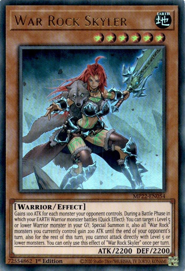 Yugioh War Rock Skyler MP22-EN054 Ultra Rare 1st Edition NM