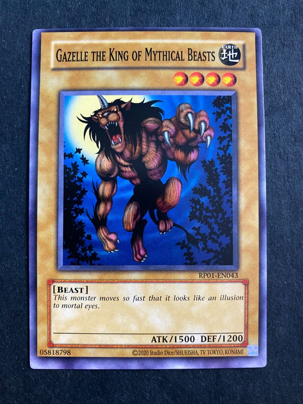 Yugioh Gazelle the King of Mythical Beasts RP01-EN043 Common Misprint/Miscut NM