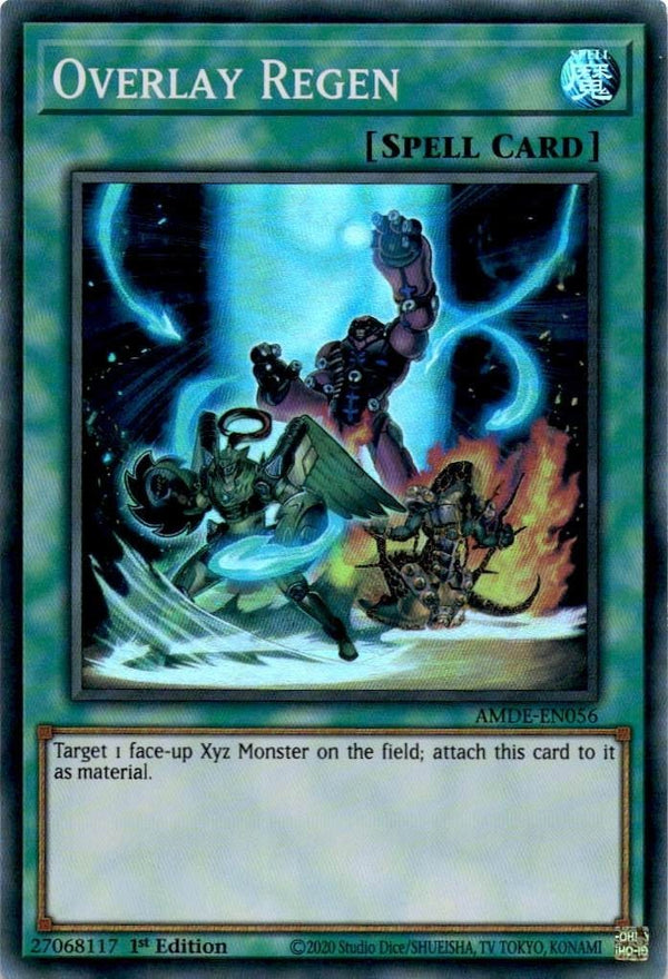 Yugioh Overlay Regen AMDE-EN056 Super Rare 1st Edition VLP/NM