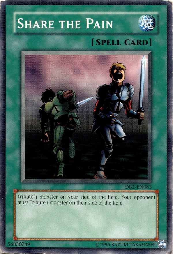 Yugioh Share the Pain DB2-EN083 Common Unlimited Edition HP