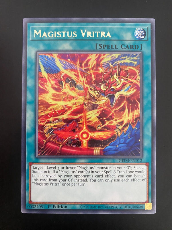 Yugioh Magistus Vritra GEIM-EN012 Rare 1st Edition NM/MINT