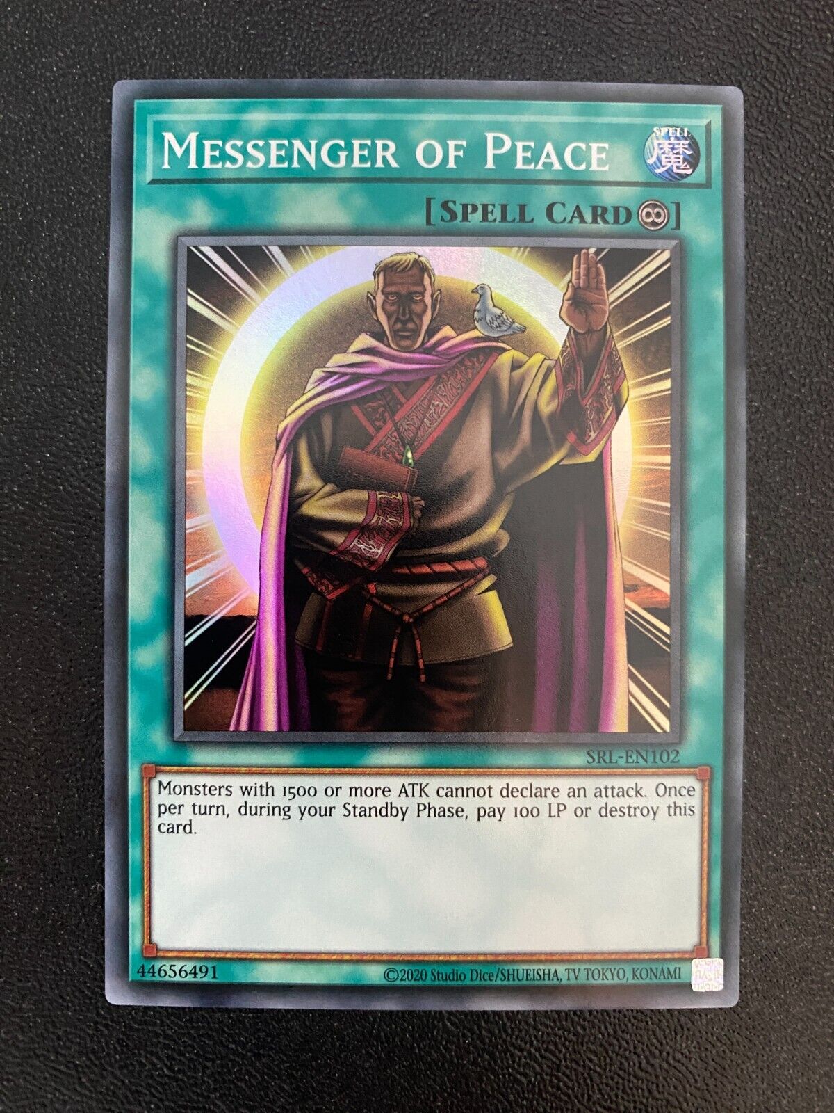 Yugioh Messenger of Peace SRL-EN102 Super Rare Unlimited Edition NM/MINT