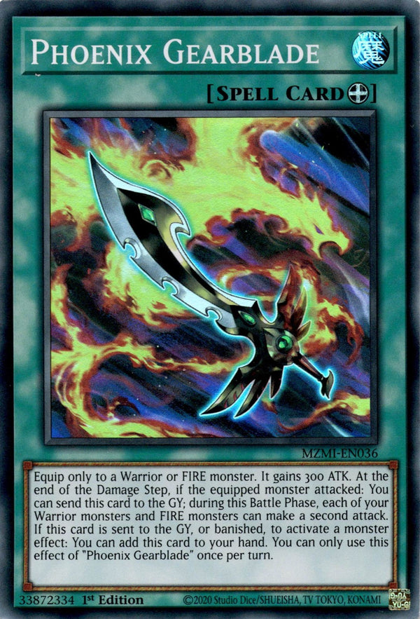 Yugioh Phoenix Gearblade MZMI-EN036 Super Rare 1st Edition NM