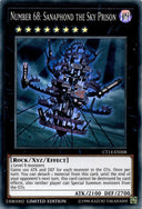 Yugioh Number 68: Sanaphond the Sky Prison CT14-EN008 Super Rare Limited Ed LP