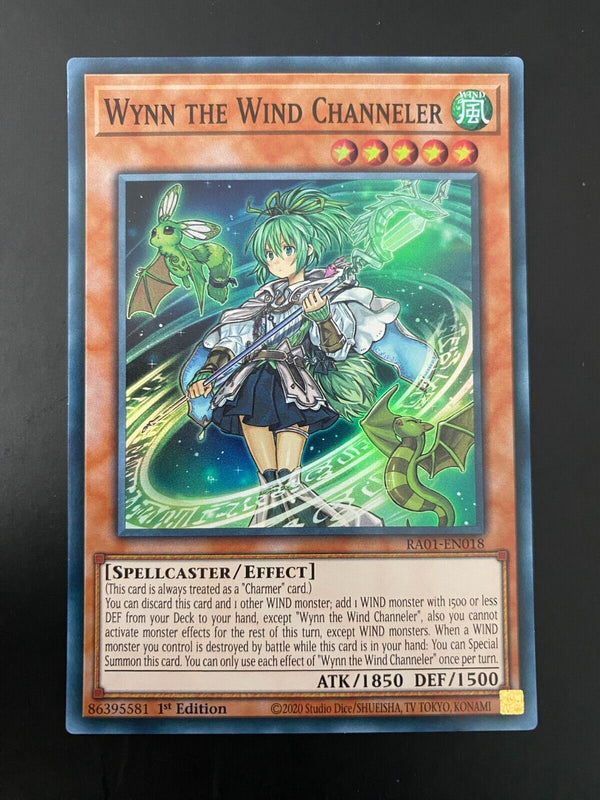 Yugioh Wynn the Wind Channeler RA01-EN018 Super Rare 1st Edition NM/MINT