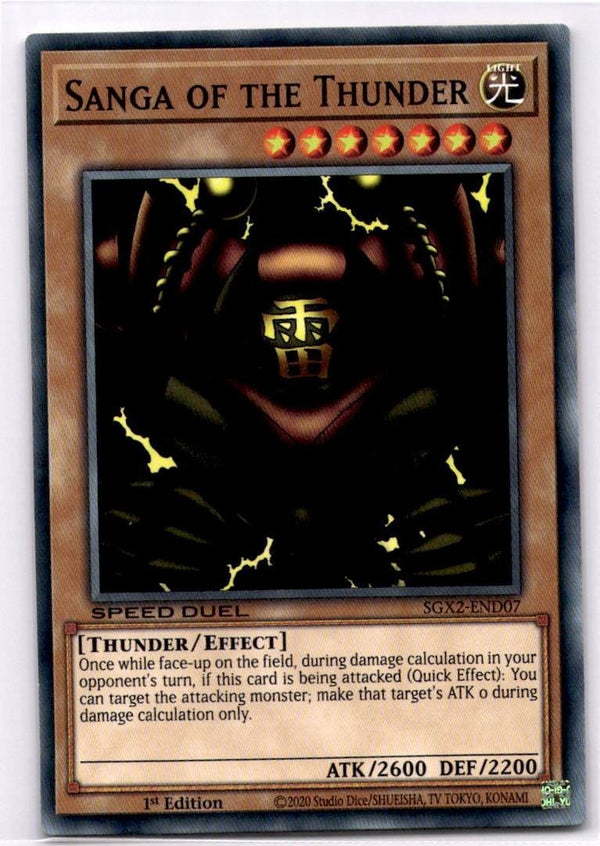 Yugioh Sanga of the Thunder SGX2-END07 Common 1st Edition NM