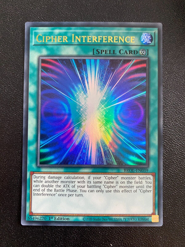 Yugioh Cipher Interference BROL-EN039 Ultra Rare 1st Edition NM/MINT