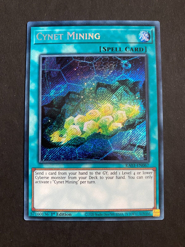 Yugioh Cynet Mining RA03-EN067 Secret Rare 1st Edition NM