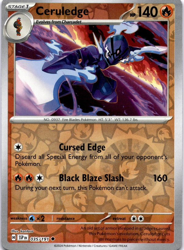 Pokemon Ceruledge 035/191 Surging Sparks Reverse Holo NM