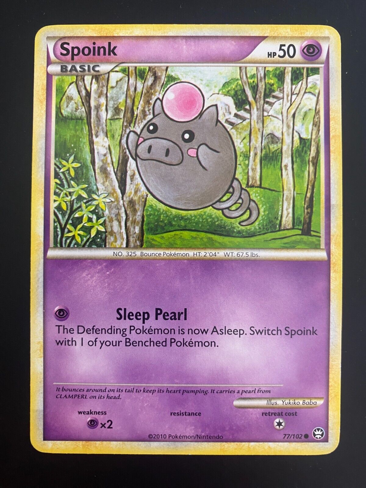 Pokemon Spoink 77/102 Triumphant Non Holo LP