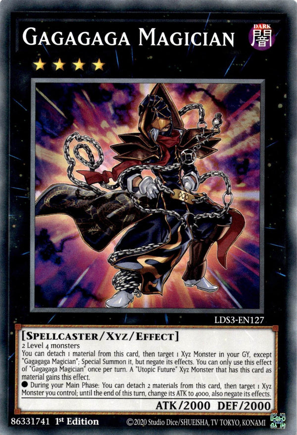 Yugioh Gagagaga Magician LDS3-EN127 Common 1st Edition NM