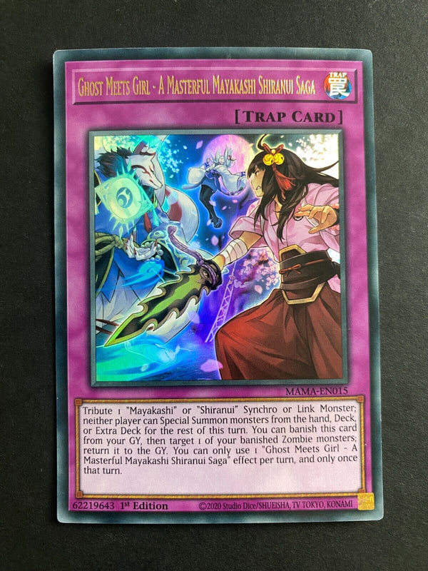 Yugioh Ghost Meets Girl - A Masterful Mayakashi Shiranui Saga MAMA-EN015 UR LP