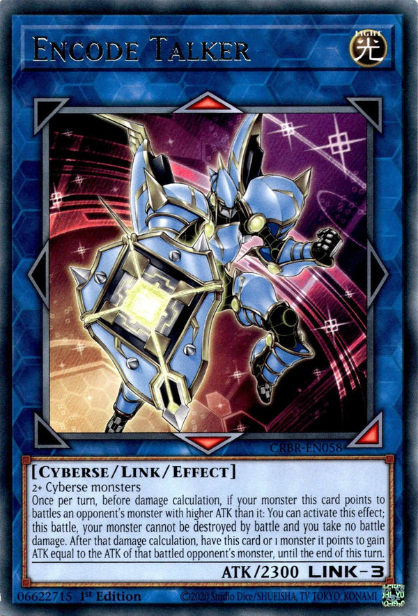 Yugioh Encode Talker CRBR-EN058 Rare 1st Edition NM