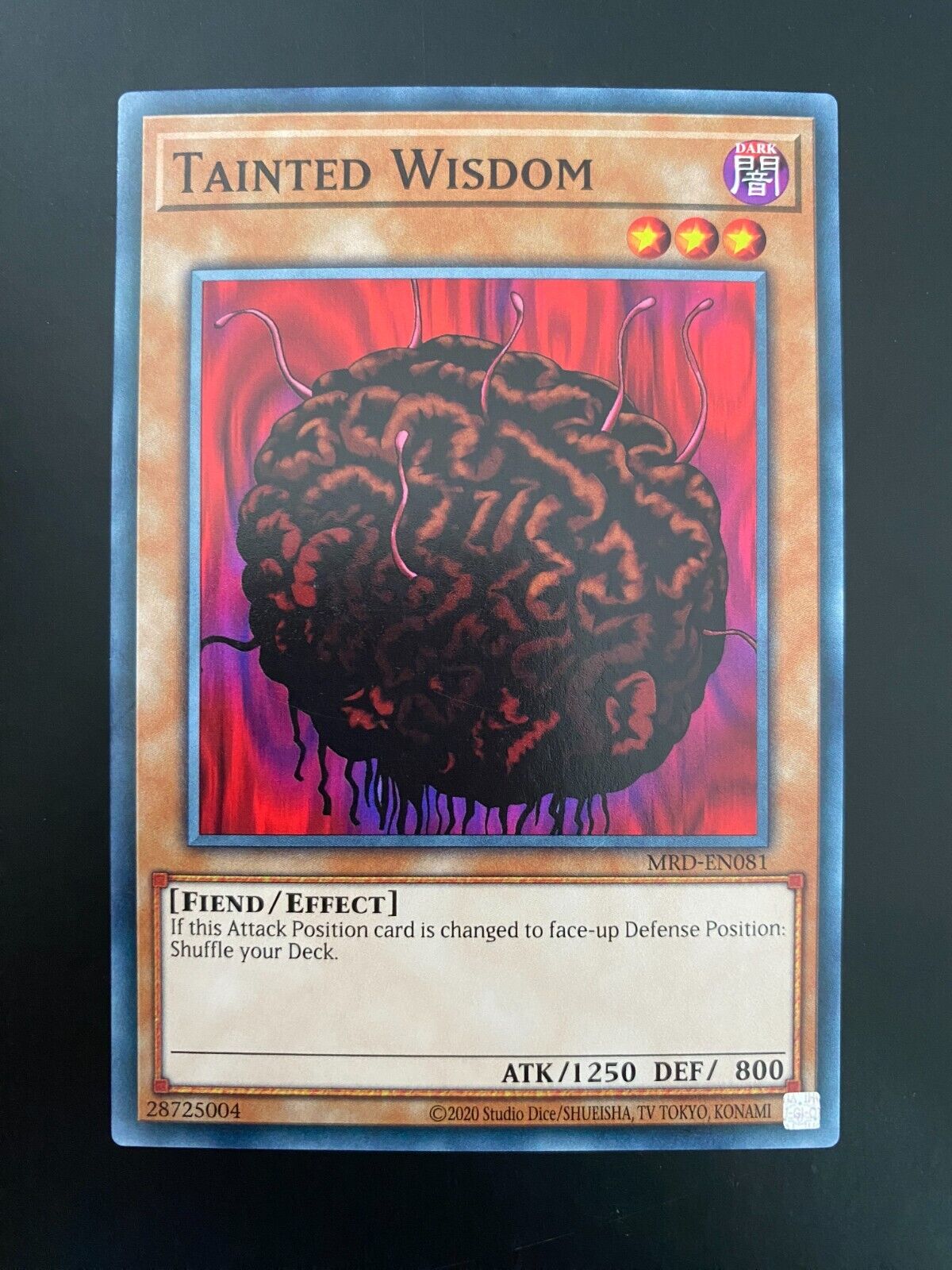 Yugioh Tainted Wisdom MRD-EN081 Common Unlimited Edition NM/MINT