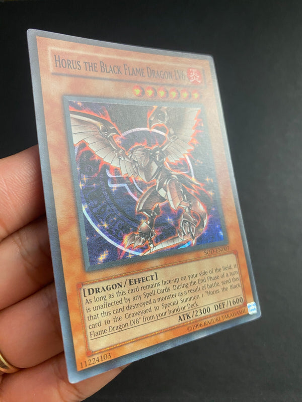 Yugioh Horus the Black Flame Dragon LV6 SOD-EN007 Super Rare Unlimited Ed MP