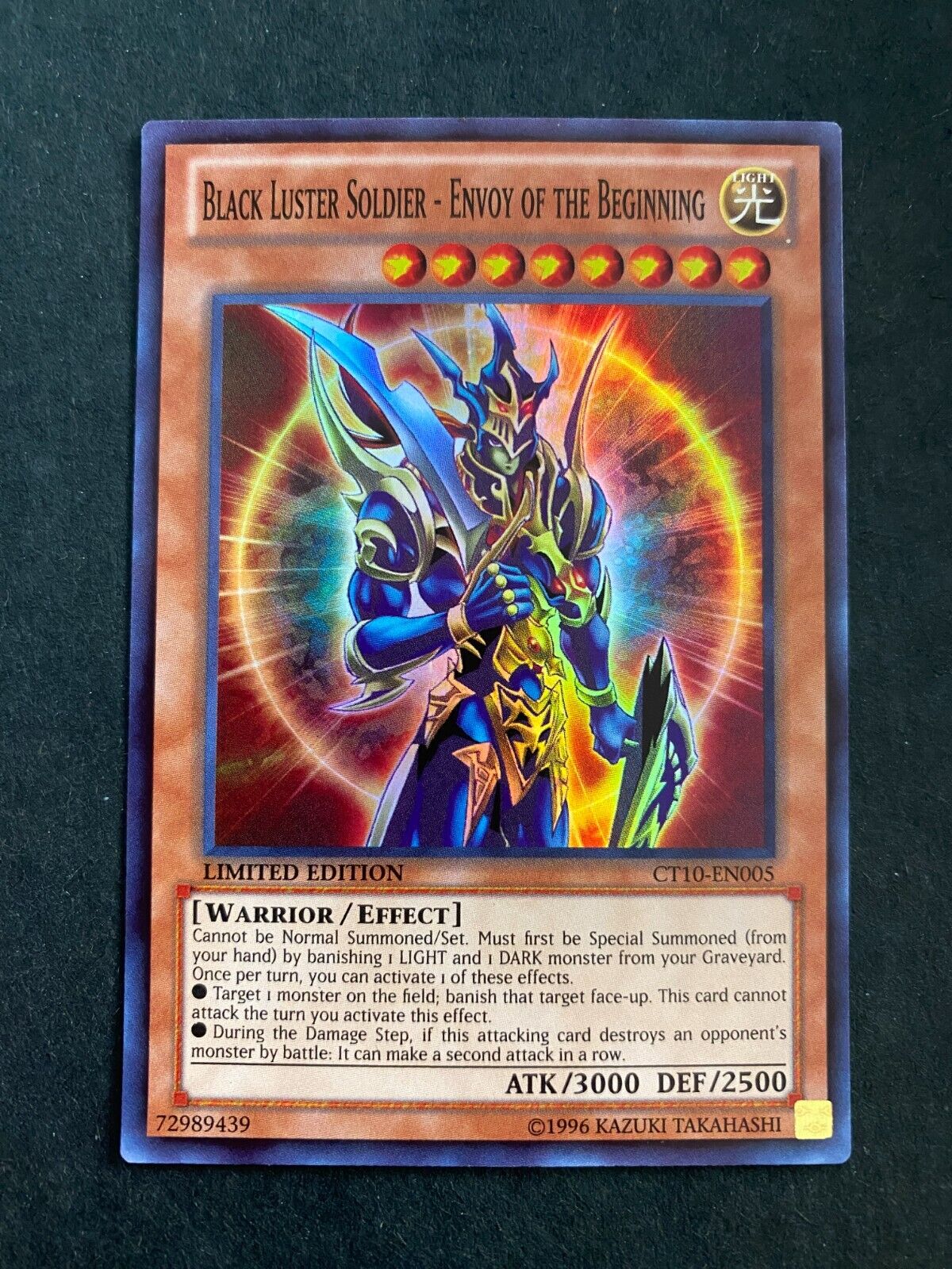 Yugioh Black Luster Soldier - Envoy of the Beginning CT10-EN005 Super Rare MP