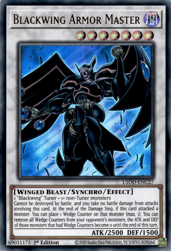 Yugioh Blackwing Armor Master L5DD-ENC27 Ultra Rare 1st Edition NM