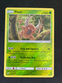 Pokemon Pinsir 9/181 Team Up Reverse Holo NM