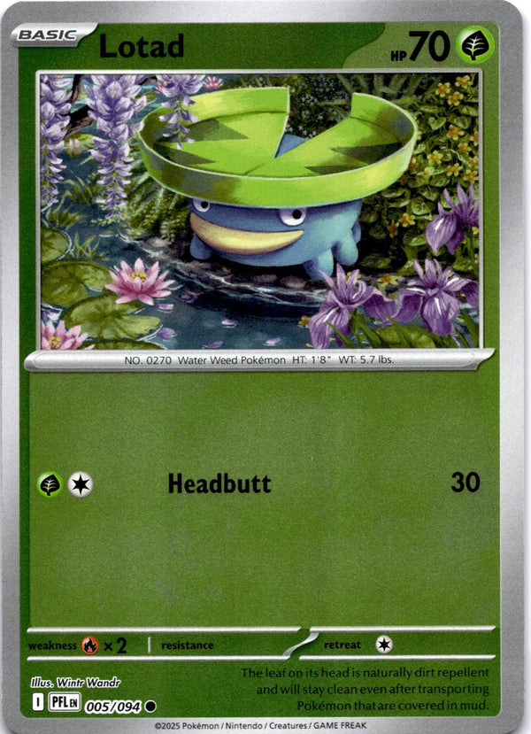 Pokemon Lotad 005/094 Phantasmal Flames Reverse Holo NM