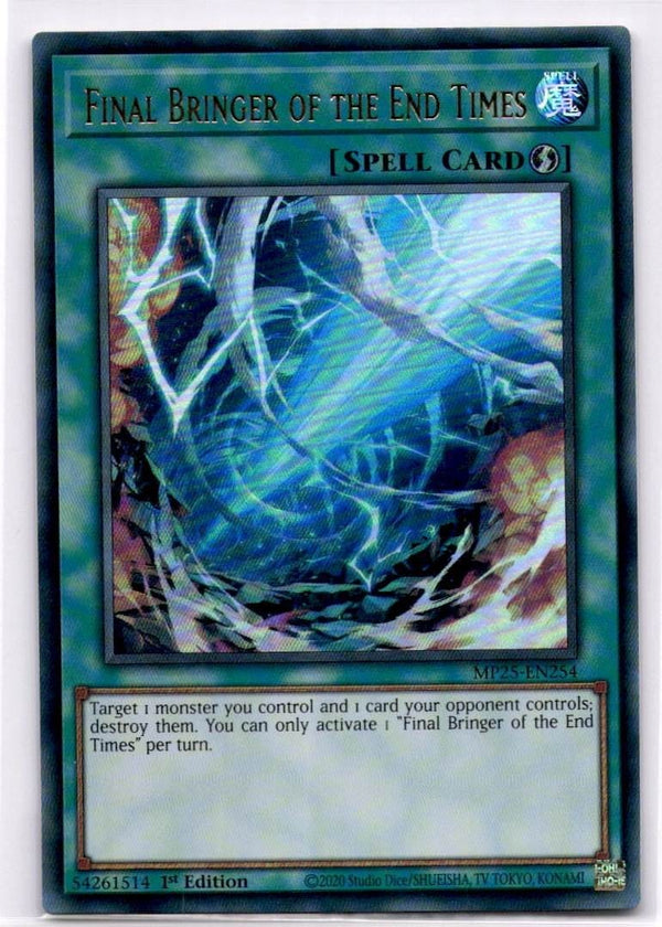 Yugioh Final Bringer of the End Times MP25-EN254 Ultra Rare 1st Edition NM