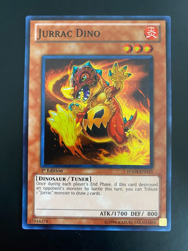 Yugioh Jurrac Dino HA04-EN015 Super Rare 1st Edition NM/MINT (N)