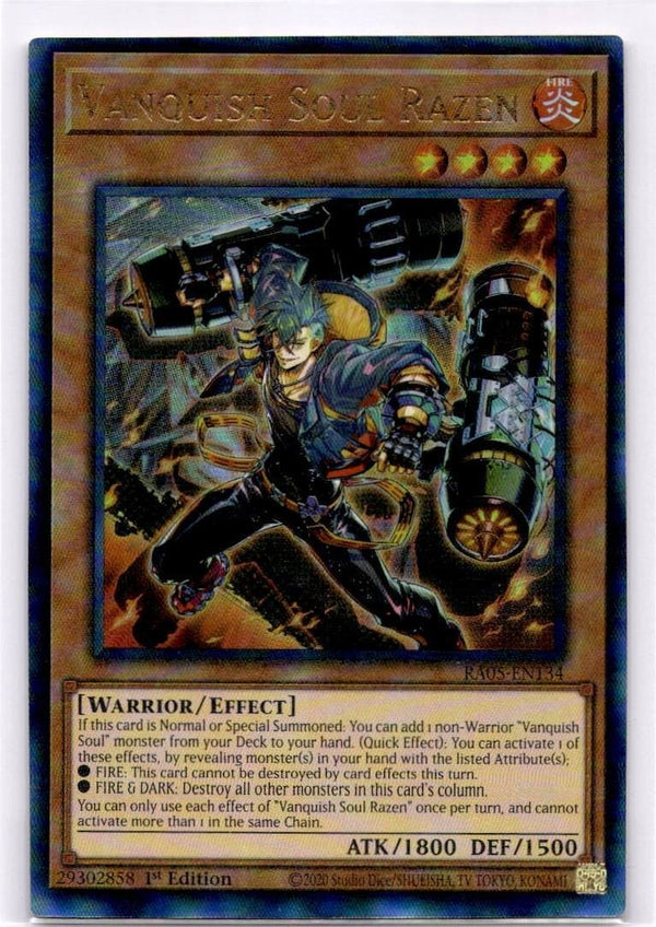 Yugioh Vanquish Soul Razen RA05-EN134 NA Print Ultimate Rare 1st Edition NM