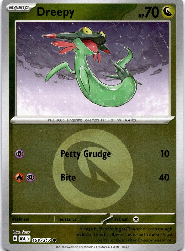 Pokemon Dreepy 158/217 Ascended Heroes Energy Reverse Holo NM
