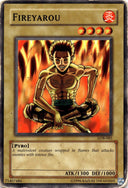 Yugioh Fireyarou LOB-085 Common Unlimited Edition DAMAGED