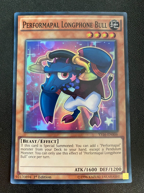 Yugioh Performapal Longphone Bull YS16-EN006 Super Rare 1st Edition LP