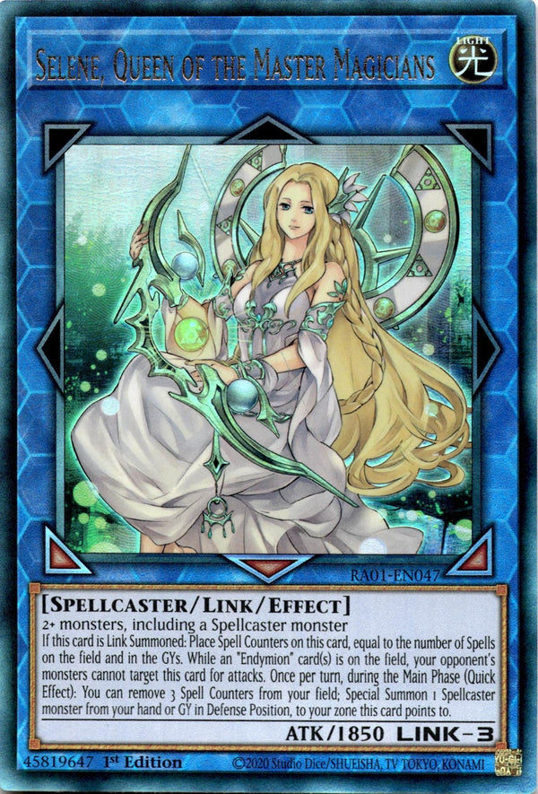 Yugioh Selene, Queen of the Master Magicians RA01-EN047 Ultimate Rare 1st Ed NM