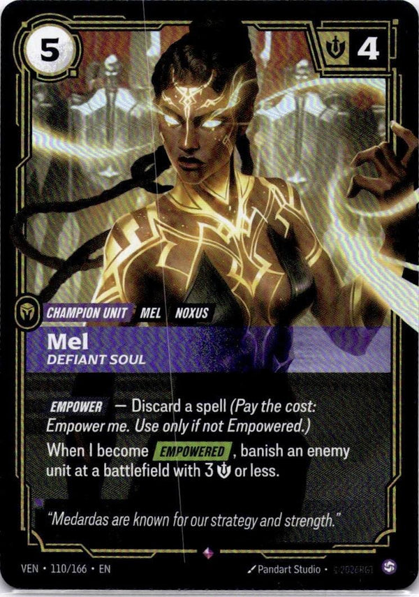 Riftbound Mel, Defiant Soul 110/166 Vendetta Rare NM
