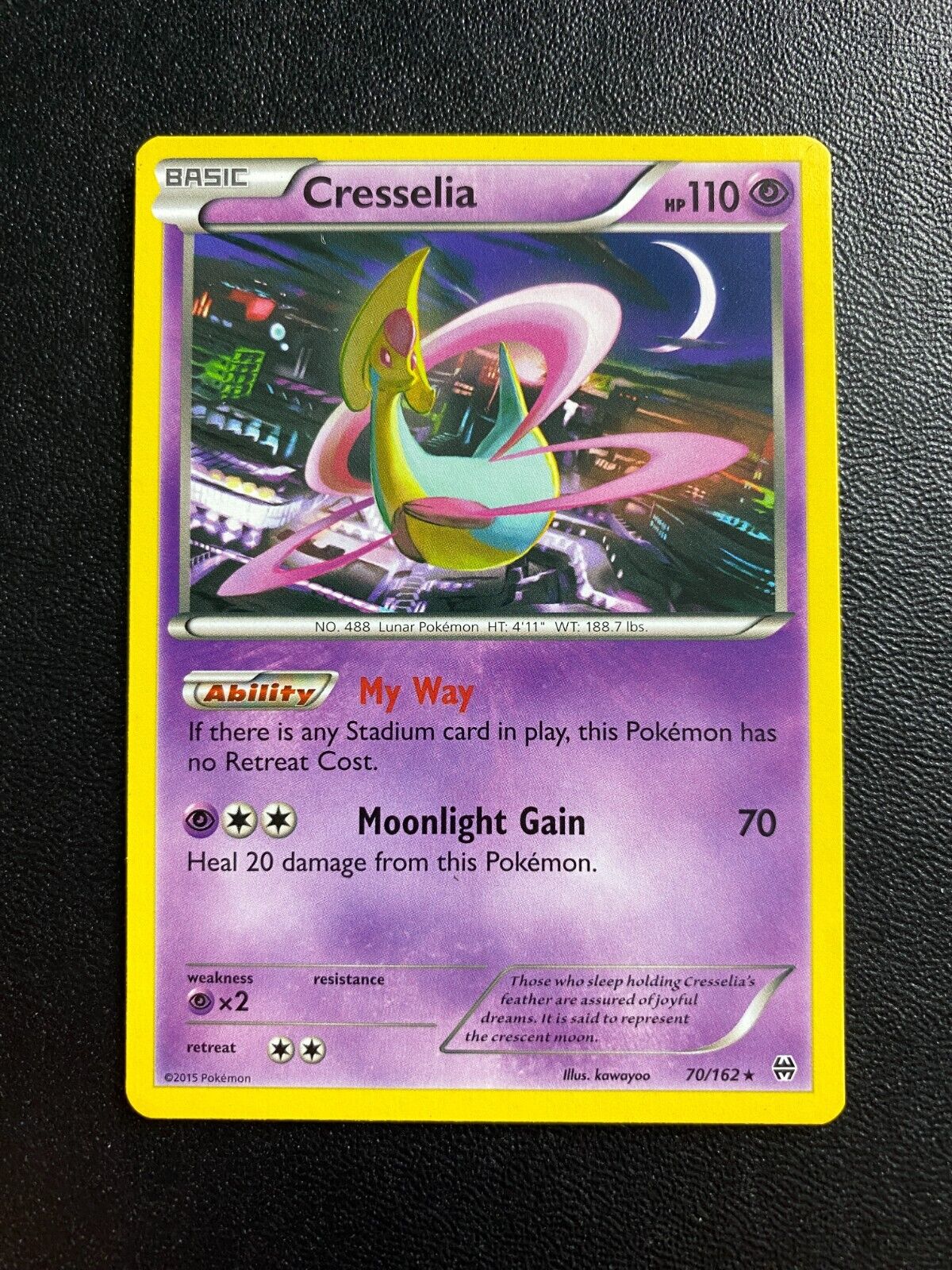 Pokemon Cresselia 70/162 XY BREAKthrough Rare Non Holo NM