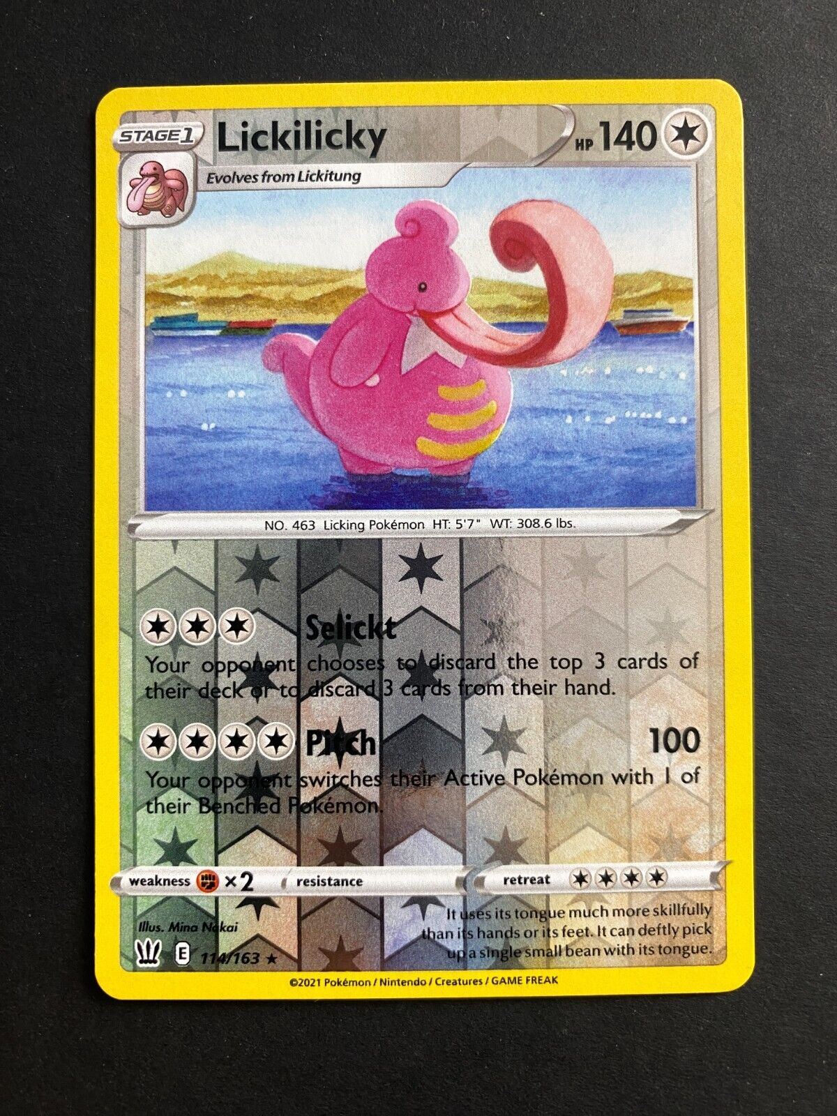 Pokemon Lickilicky 114/163 Battle Styles Reverse Holo NM