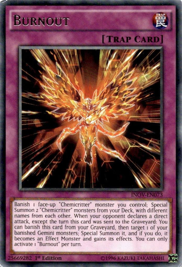 Yugioh Burnout INOV-EN073 Rare 1st Edition LP/NM