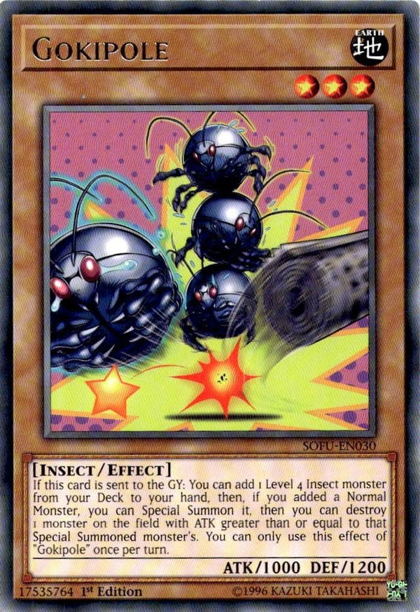 Yugioh Gokipole SOFU-EN030 Rare 1st Edition NM