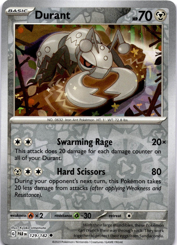 Pokemon Durant 129/182 Paradox Rift Reverse Holo NM